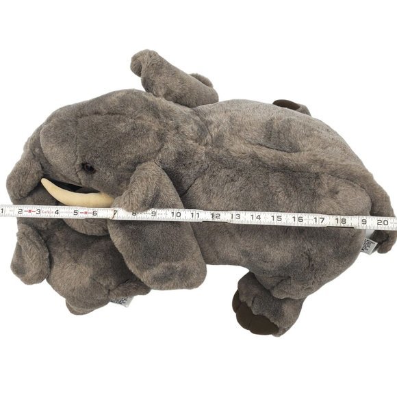 VTG Mother & Baby Gray Elephant Plush Stuffed Animal LARGE Great Condition 20" - Picture 7 of 7